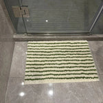 tapis moderne blanc vert rayures antidérapant salle bain buanderie entrée minimaliste non glissant machine