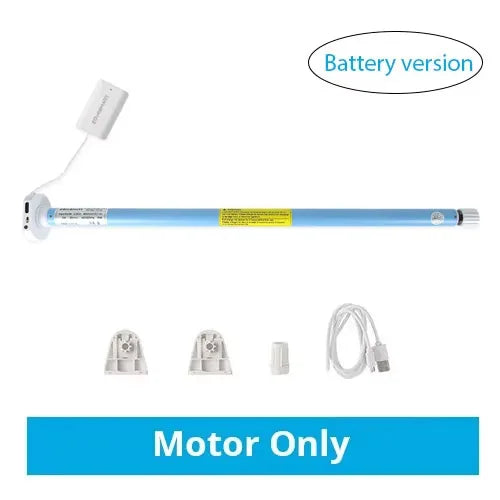 motrice store roulant blanc bleu rayures horizontales moderne affichage led module zigbee batterie intégrée
