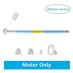 motrice store roulant blanc bleu rayures horizontales moderne affichage led module zigbee batterie intégrée