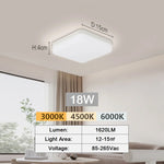 lampe carrée moderne blanc mat led clips facile 2000 8200 lumens 90 260v
