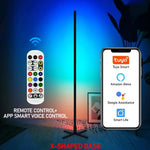 lampe sol led moderne noire trois pieds lisse diy veilleuse ambiance wifi bluetooth télécommande