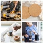 Sous-verres en liège dans un décor de salon moderne