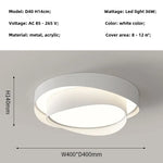 Plafonnier LED Blanc Opalescent Moderne Circulaire Acrylique Métal Vis Fixation