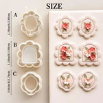 ciseaux embossing fleurs décoratives boucles d'oreilles artisanat outils modélisation céramique polymère découpe 3d blanc