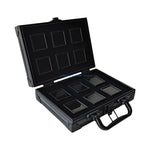 boîte rangement bijoux noir velours pratique poignée 24 compartiments portables cadeaux hommes