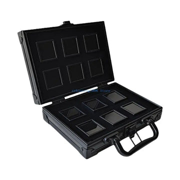 boîte rangement bijoux noir velours pratique poignée 24 compartiments portables cadeaux hommes