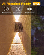 lampes murales solaires modernes led noires lumière jaune ip65 étanchesextérieur minimalistes