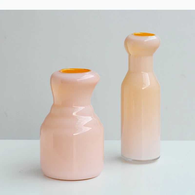 vase moderne rose pâle vases contemporains vert clair minimaliste ornemental table