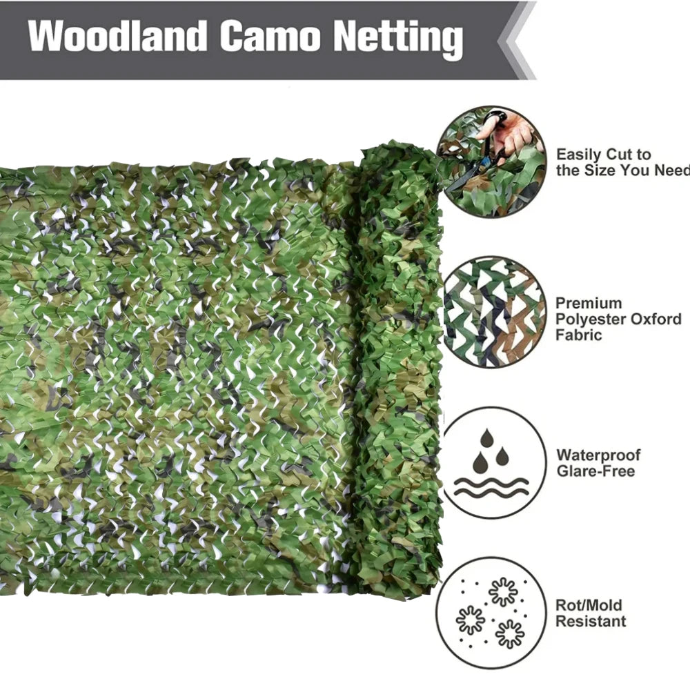 filet camouflage vert brun noir résistant eau militaire décoration fête confidentialité