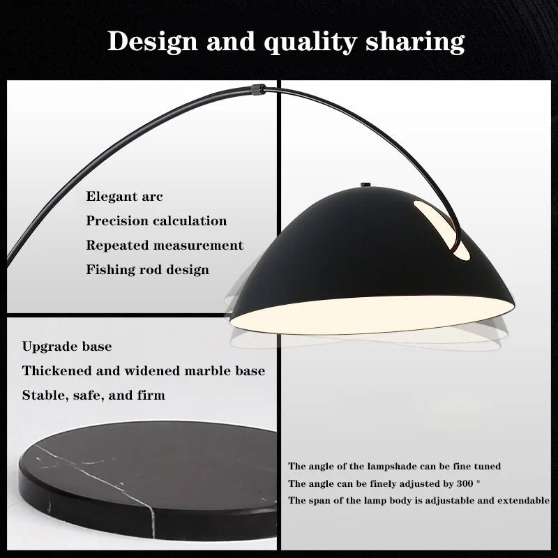 Lampe sur pied design avec variateur d'intensité