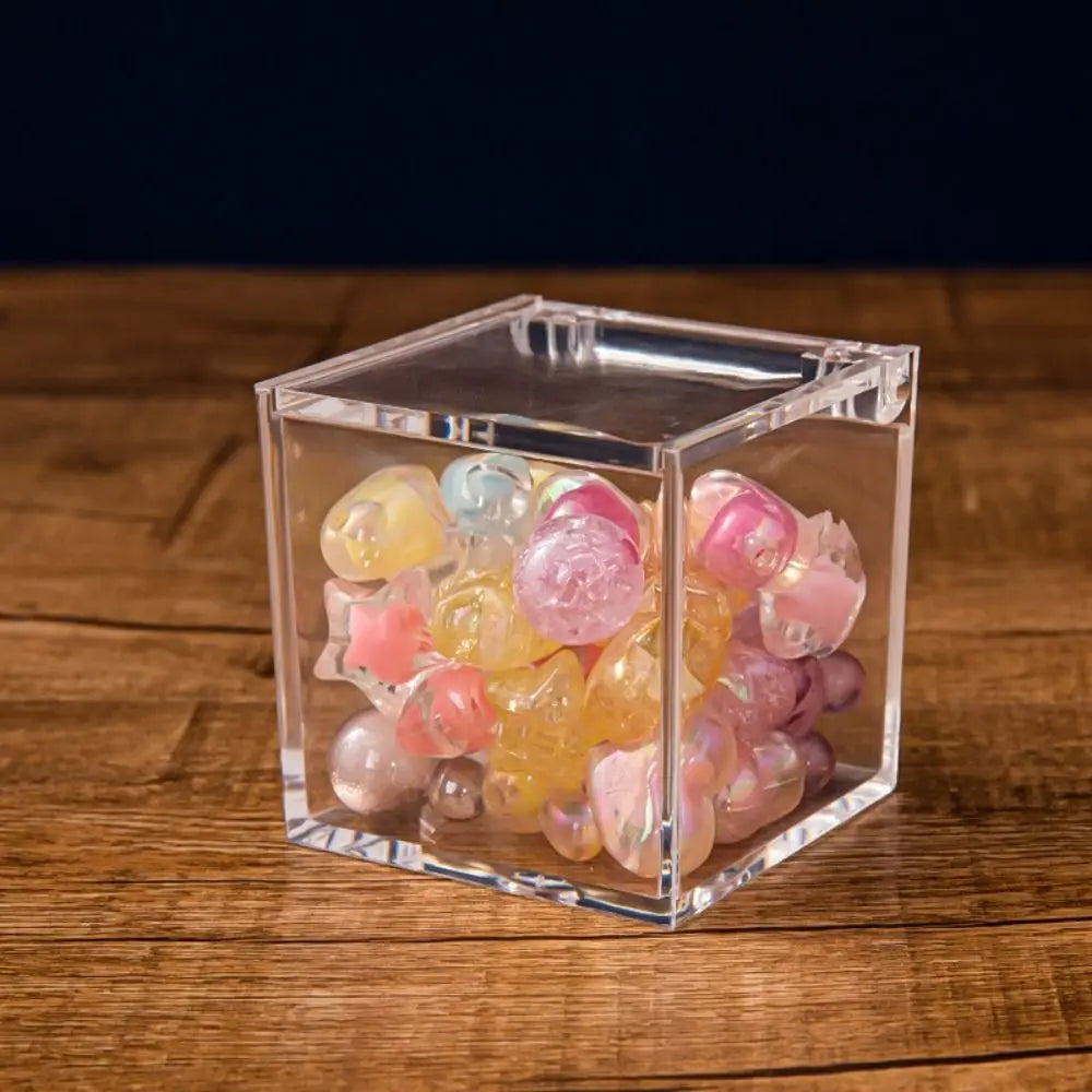 organisateur moderne transparent acrylique empilable boîtes rangement cosmétiques cubes divers