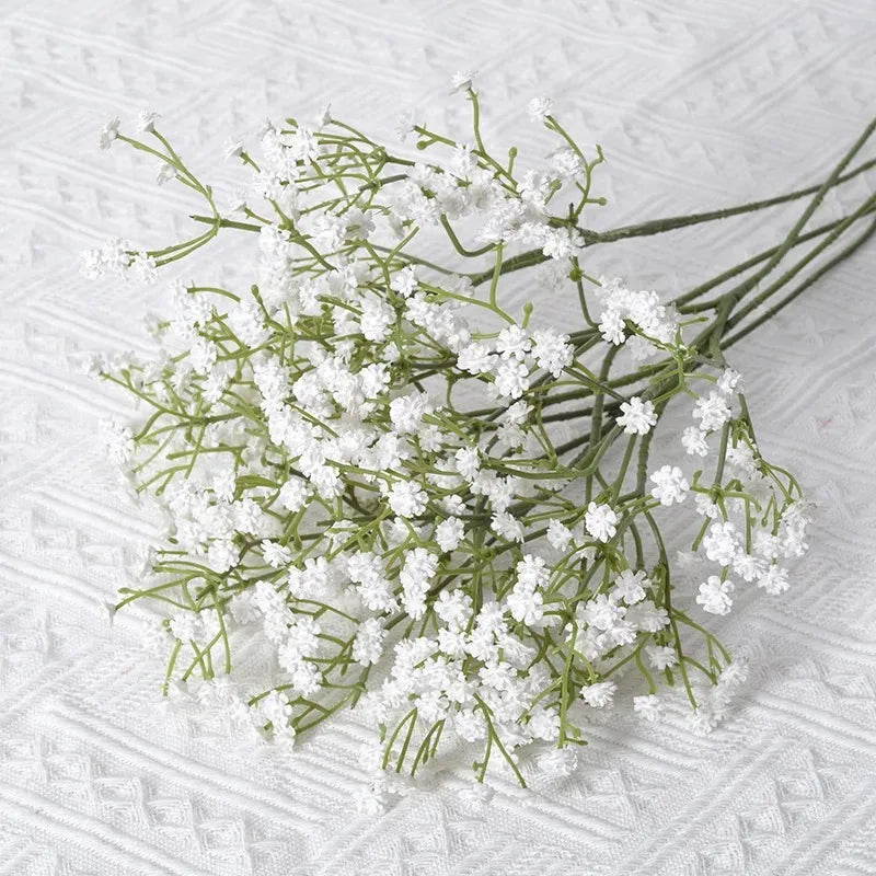 bouquet fleurs gypsophila artificiel blanc mariage anniversaire décoration intérieure naturel