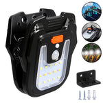 lampe solaire détecteur mouvement clip noir moderne éclairage extérieur urgence
