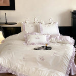 Parure de lit luxe Ombre Interieur broderie délicate