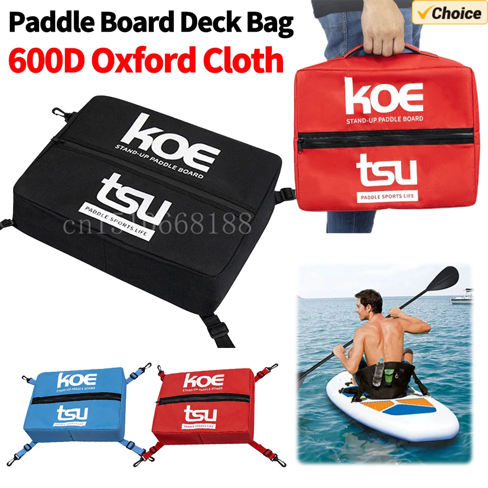 Sac planche paddle oxford bleu rouge noir clips pratique sportif