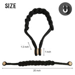 bracelet tressé blanc moderne boucle métal fixe unique accessoire mode 50cm