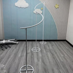 support décoration métallique contemporain pieds circulaires blanc noir