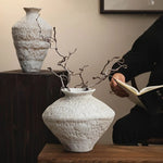 vases céramique blanc beige texture rustique vintage arrangement floralintérieurbranches séchées