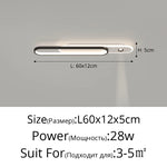 lampe led moderne blanche rectangulaire sans télécommande fixée aluminium opaquet