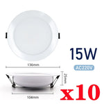 spots led blancs 3w 5w 7w 9w 12w 15w cold warm white modernes clips