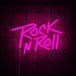 néon lumineux rock roll ac dc high voltage couleurs vives logo texte fixations