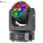 projecteur led rotatif noir effets lumineux dmx scènes professionnelles dj multiple couleurs lcd.controls