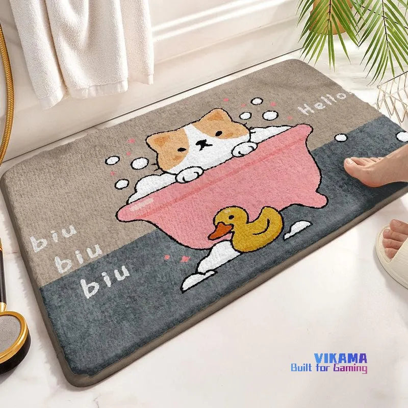 tapis sol antidérapant dessins animés fruits motifs colorés résistants machine lavables salon chambre