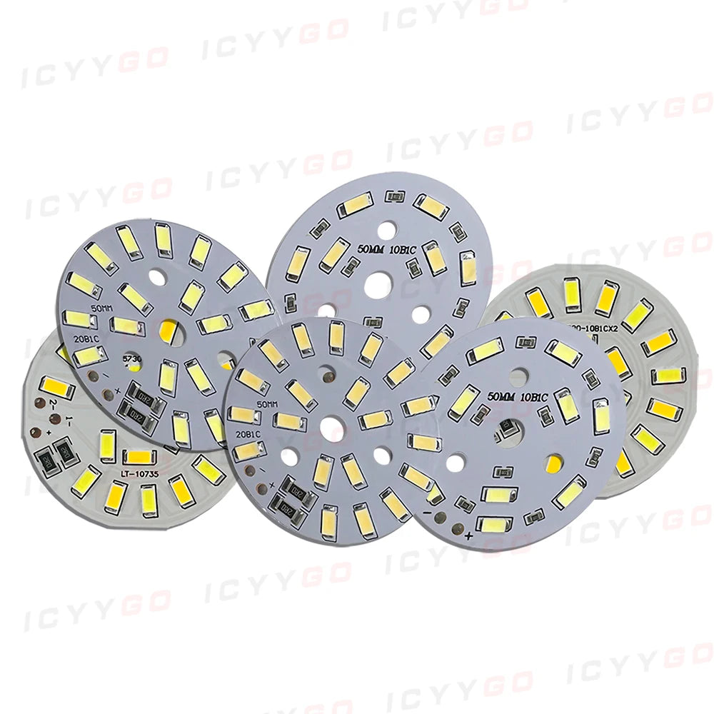 plaque led circulaire 50mm 10w blanc chaud diodes smd5730 modernes technologiques 5v 6000k 3000k