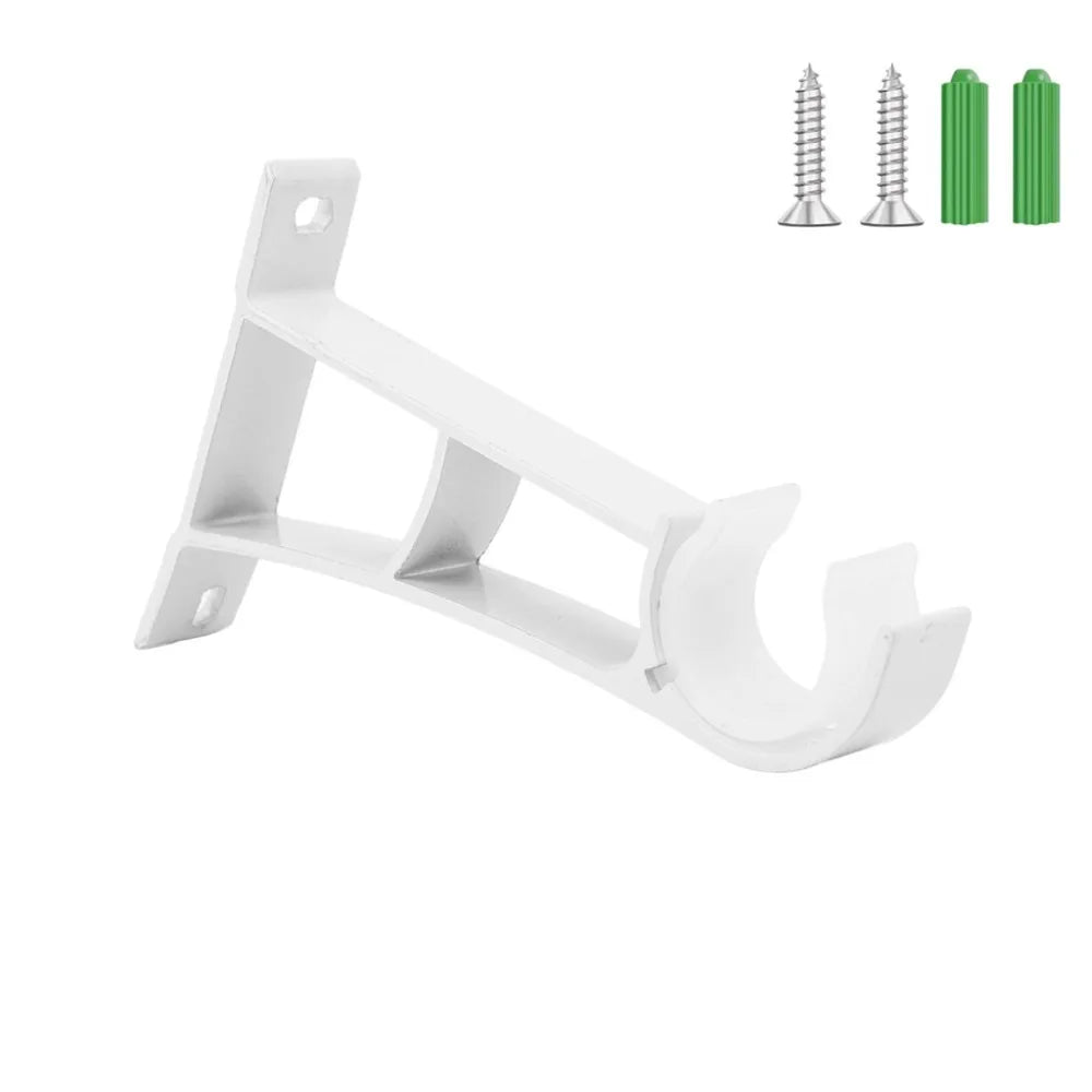 support rideau aluminium noir durable vis moderne fixe rideau plat lisse