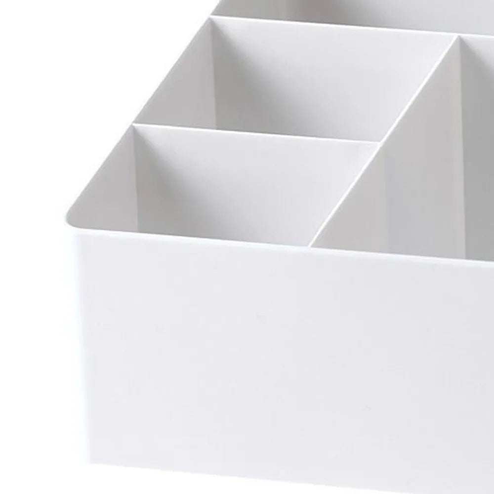 organisateur blanc minimaliste rangement compartiments multiples réutilisable respectueux environnement moderne