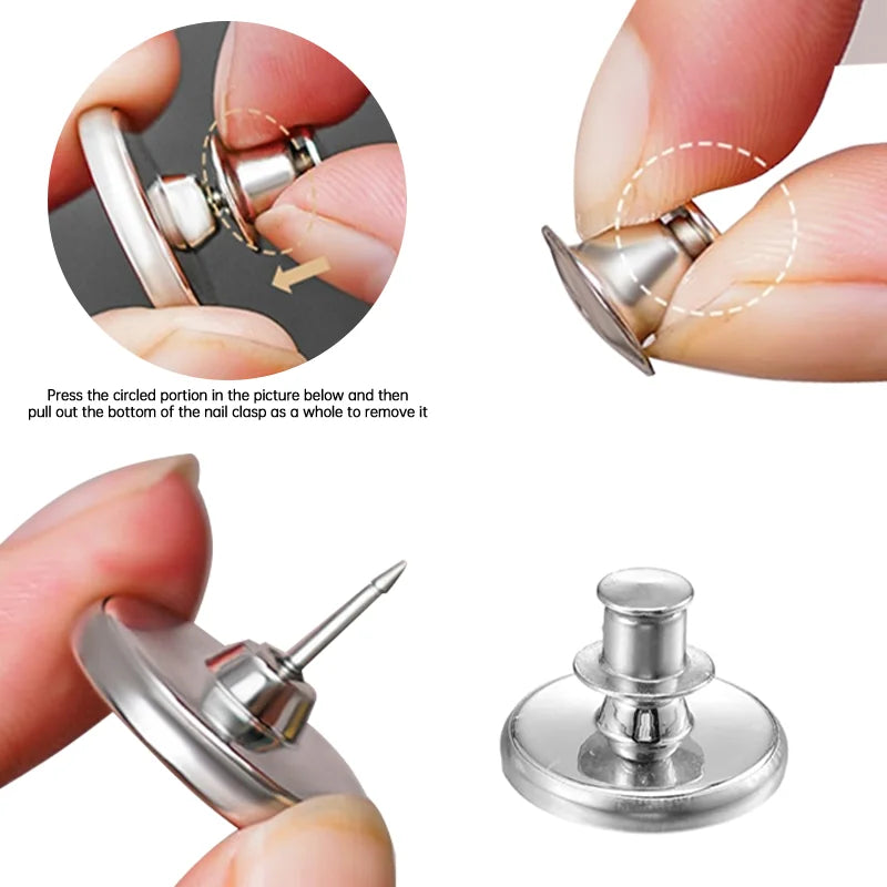 clips magnétiques amovibles rideau argenté bleu rond lisse adhésif moderne guide