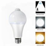 ampoule led e27 détecteur mouvement blanc moderne 12w 15w 18w 20w 6w 9w