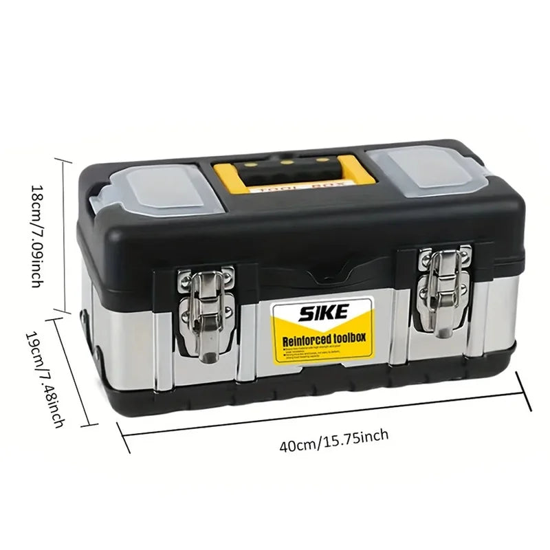 boîte outils réutilisable noir jaune pratique robuste poignée amovible fermeture glissière pvc sundries porte