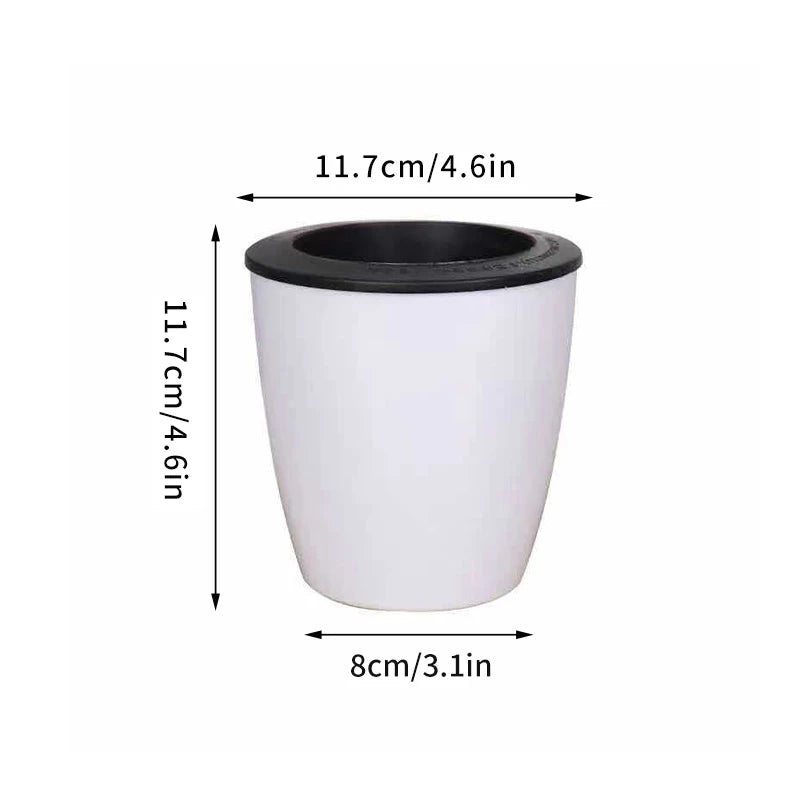 pots fleurs modernes blancs noirs doubles couches absorption eau grandes plantes bonsaï