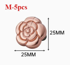 boutons magnétiques détachables argenté cœur moderne adhésif rideaux pièces 17mm maison