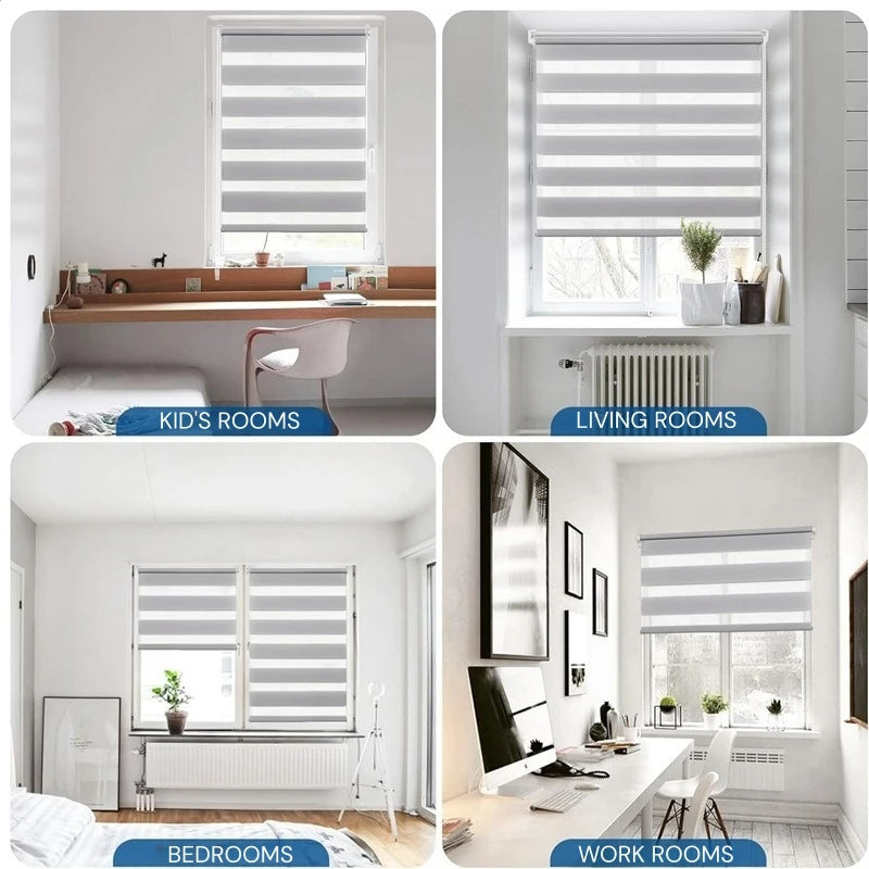 rideaux lamelles horizontales blanc gris moderne intérieur extérieur clips sécurité enfant tige chaîne