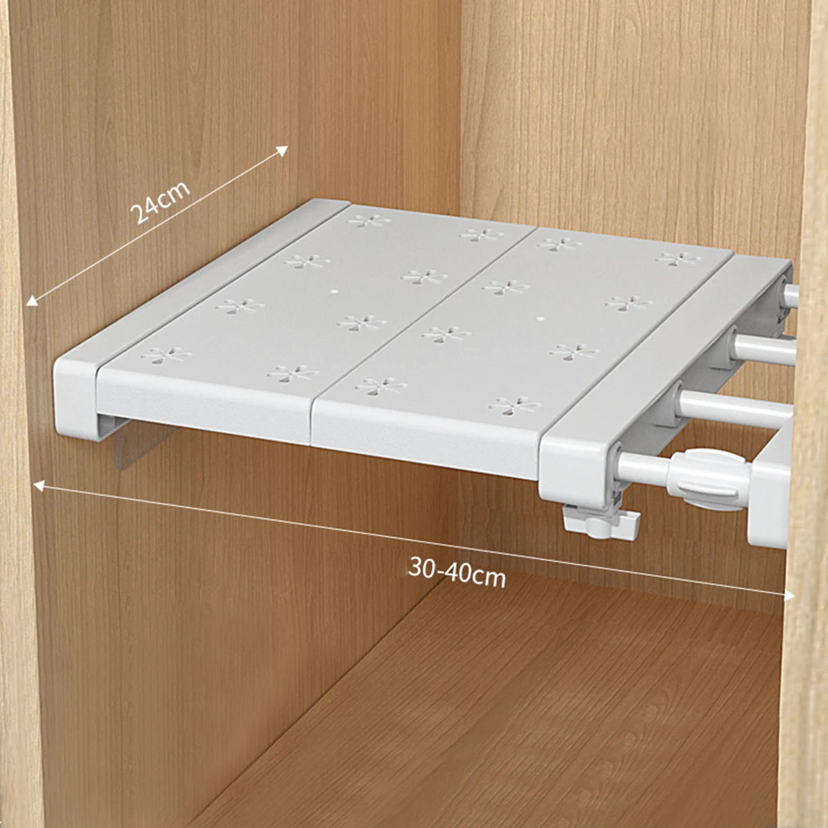 étagère télescopique murale blanche rangement armoire moderne vêtements blanc opaque adaptable textiles blanc
