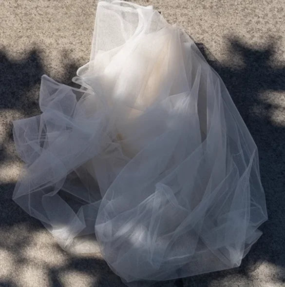 ruban mariage vert clair blanc gris moderne élégant tulle fin translucide haute qualité antidérapant