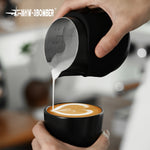 pitcher lait art mousse espresso 400ml rose noir silicone ergonomique moderne