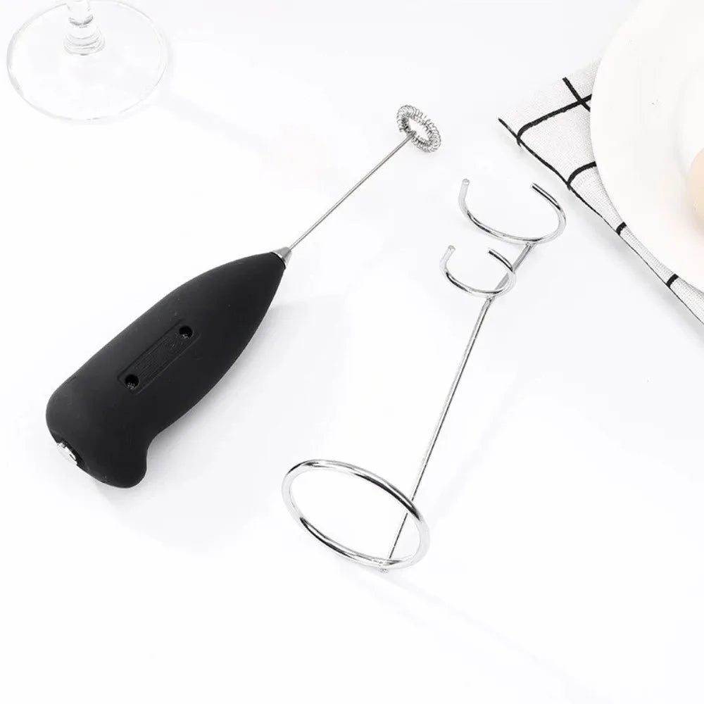 support moderne batteur électrique noir argenté mat opaque tringle fixe cuisine organisation sécurité