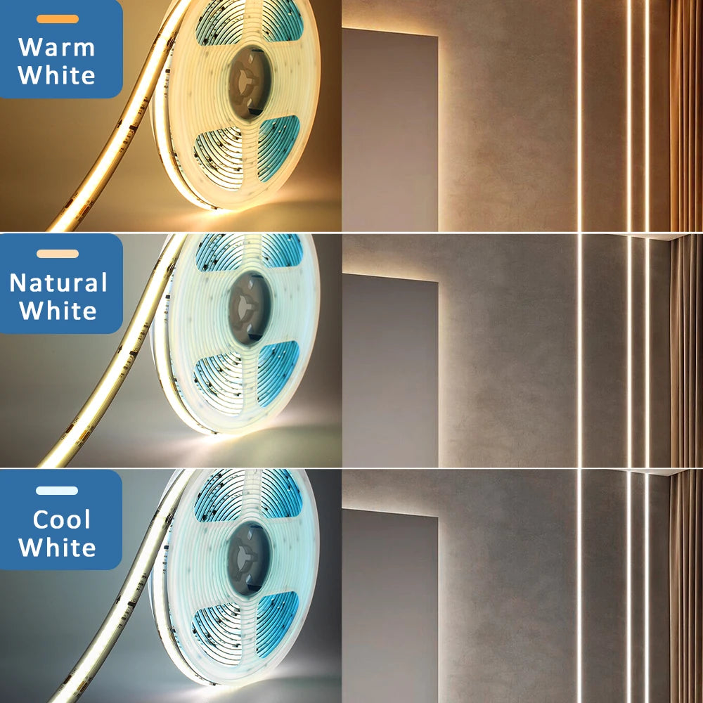 ruban led blanc chaud blanc naturel blanc froid moderne adhésif 360 leds ws2811 24v