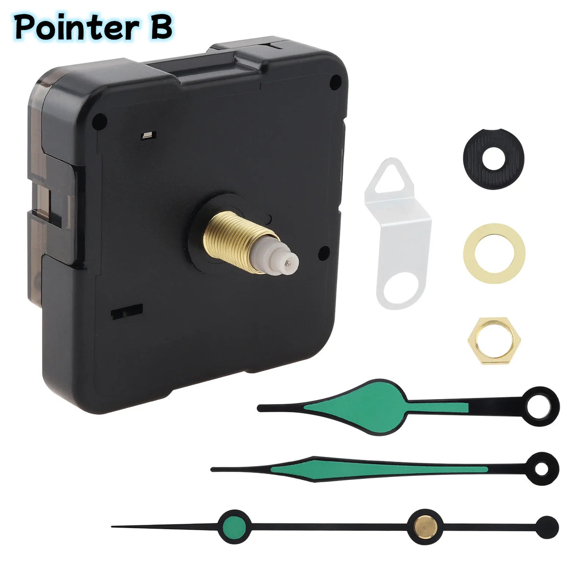 kits horlogers aiguilles quartz noir or vert blanc industriels utilitaires fixations incluses aiguilles heures