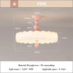 lampe suspendue rose clair nuage texture minimaliste vis fixation base abatjour ampoule led chambre
