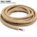 câble électrique tissé vintage 2m 3m e27 on off eu plug noir rustique
