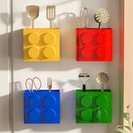 boîtes rangement magnétiques rouge bleu jaune blocs lego moderne fixations magnétiques almacenamiento organizador porta