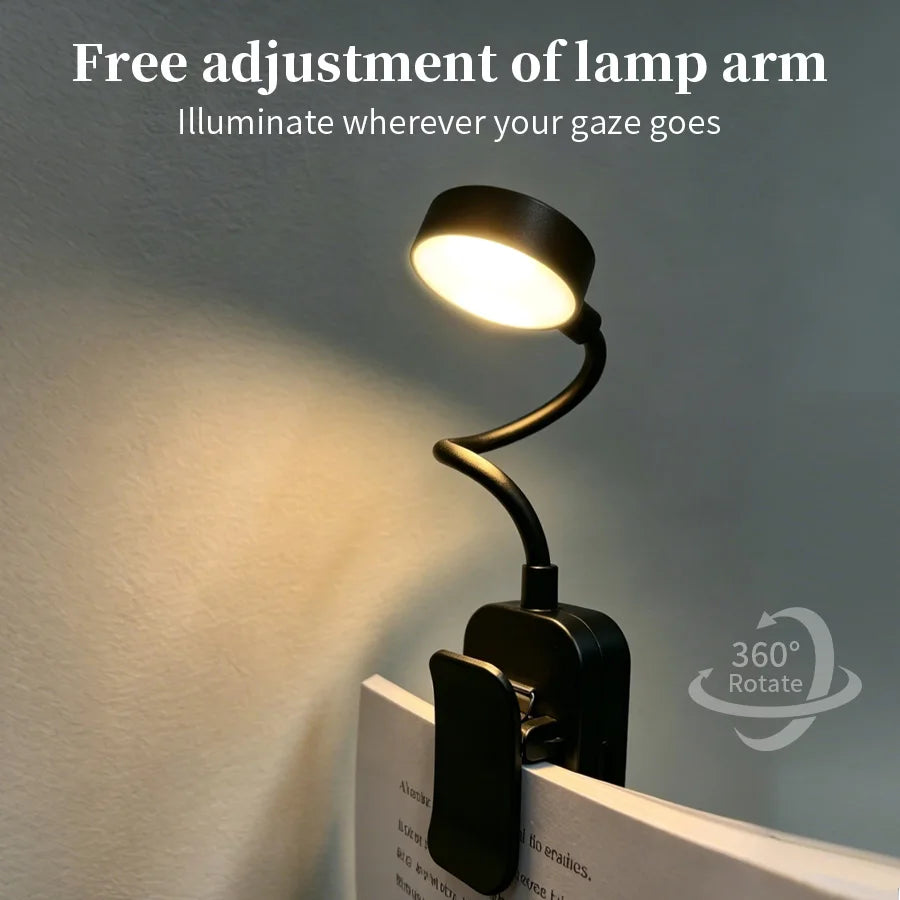 lampe led rechargeable pince flexible moderne blanc noir régulable