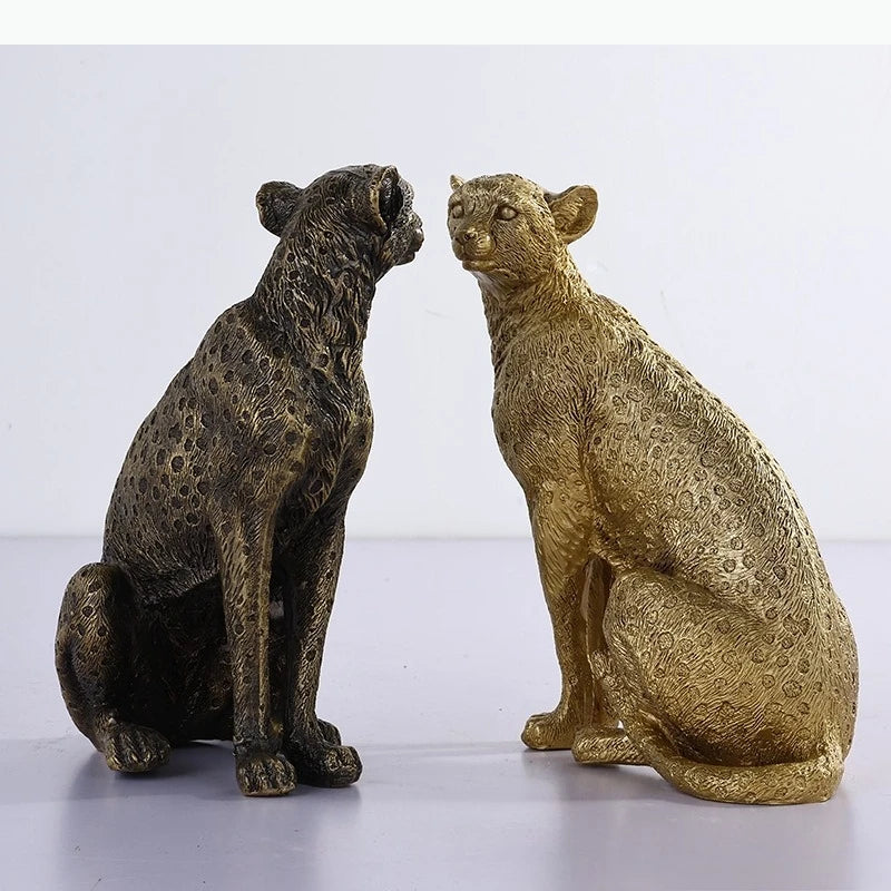 sculpture orne animaux oiseaux pingouin or texture moderne décoration maison occasionnels