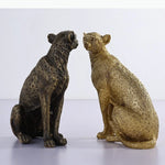 sculpture orne animaux oiseaux pingouin or texture moderne décoration maison occasionnels