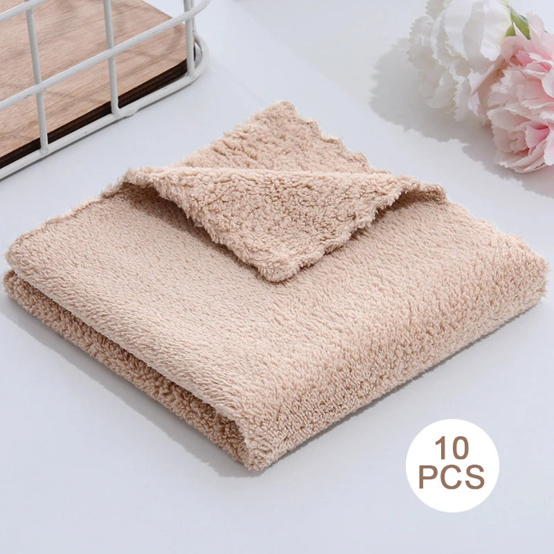 serviettes microfibre face absorption rapide vert pastel rose bleu gris beige opaques modernes