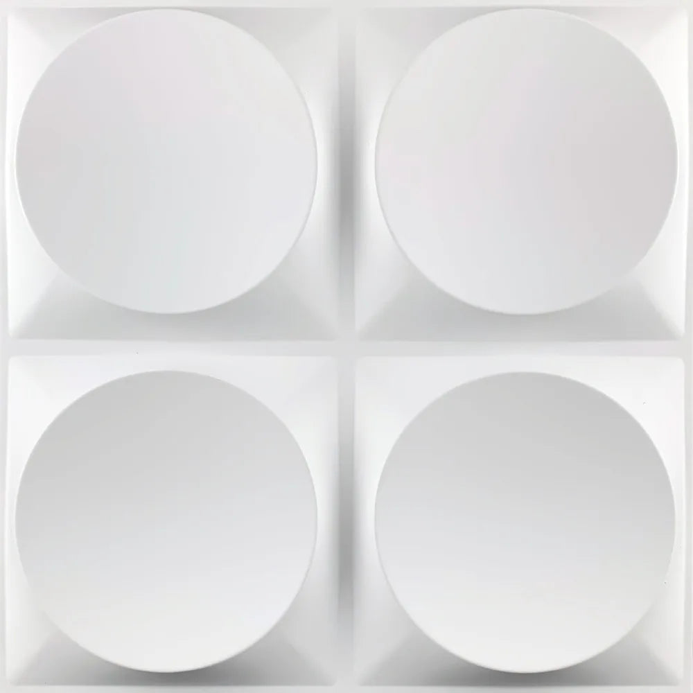 panneau mural moderne blanc triangles géométriques adhésif décoration intérieure relief PVC